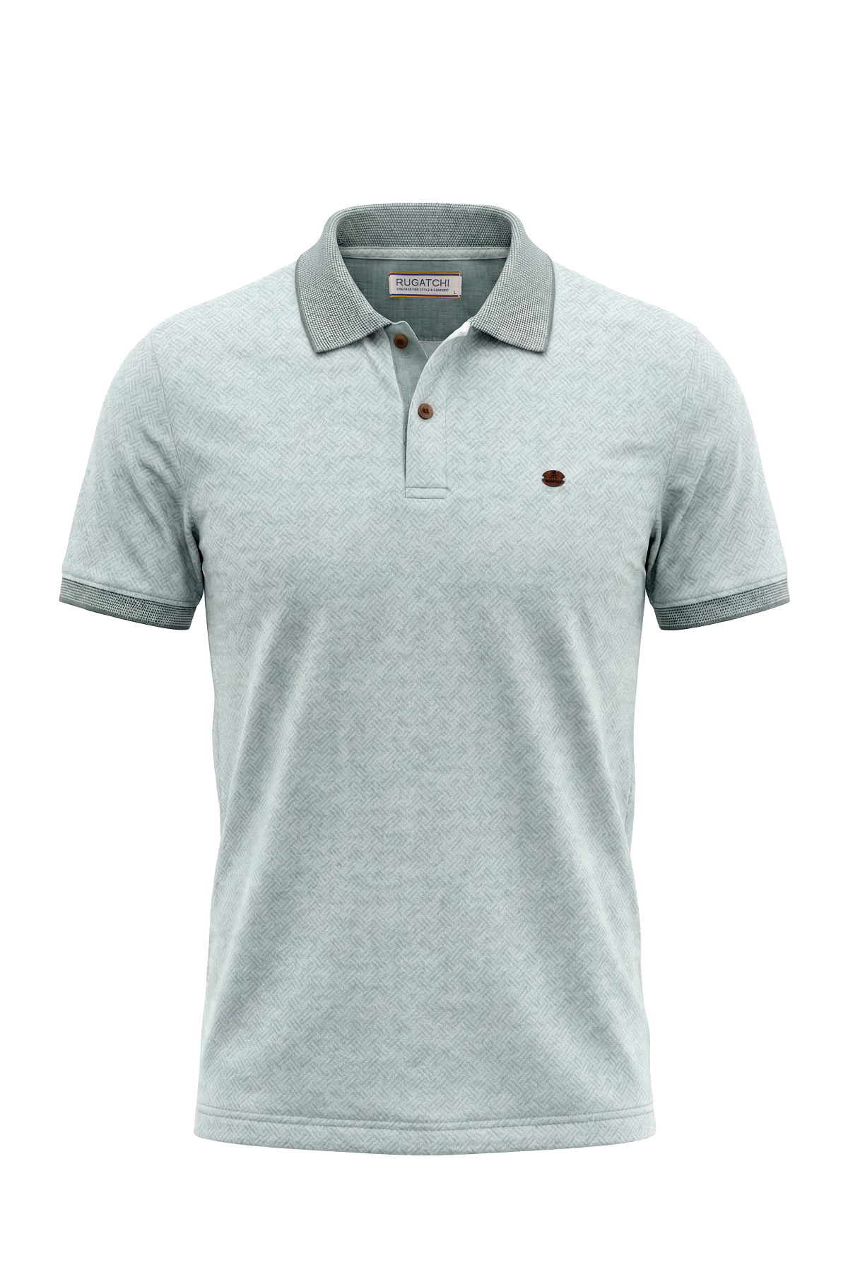 Erkek Kendinden Desenli Jakar Polo