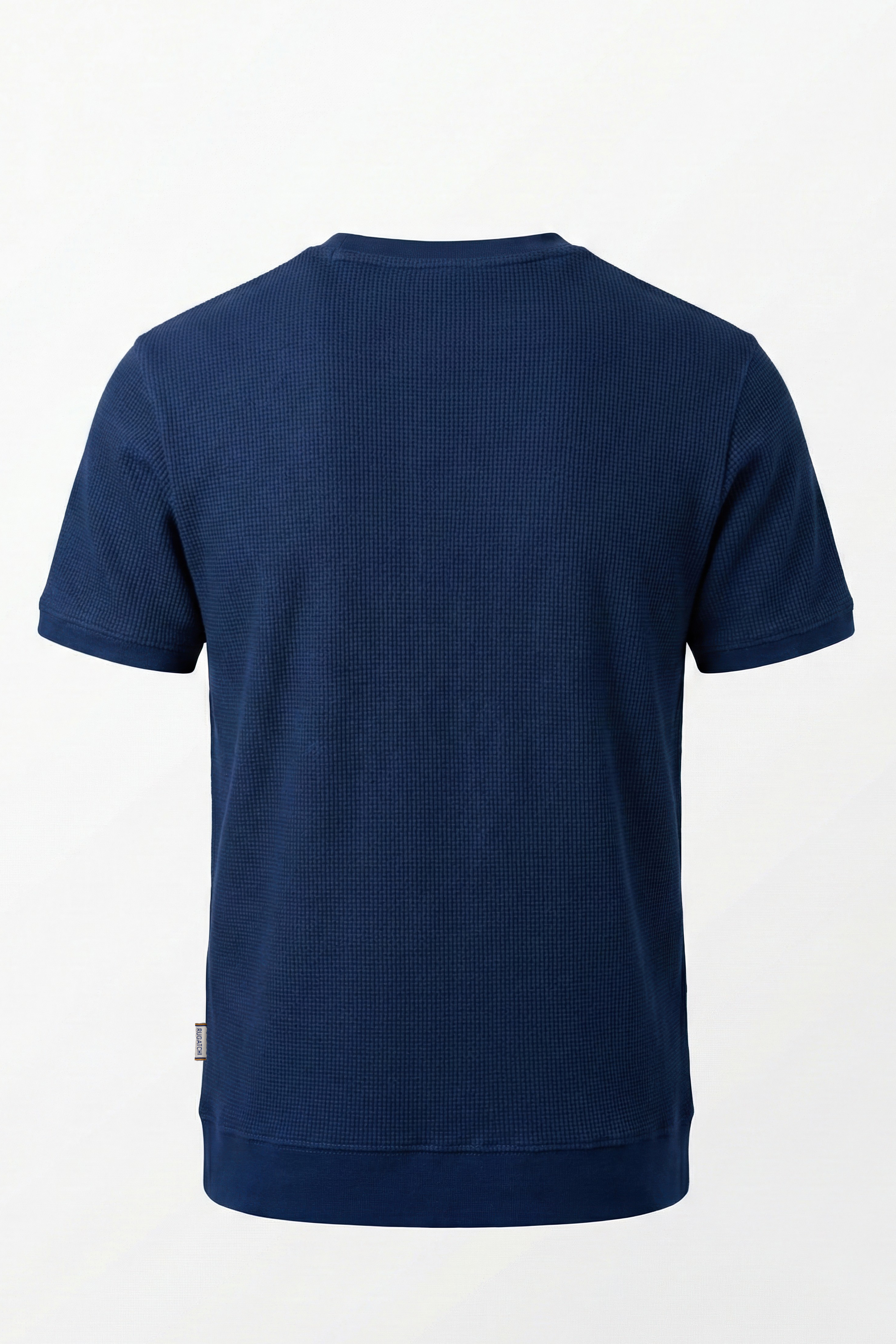 Erkek Waffle Dokulu Bisiklet Yaka Tişört