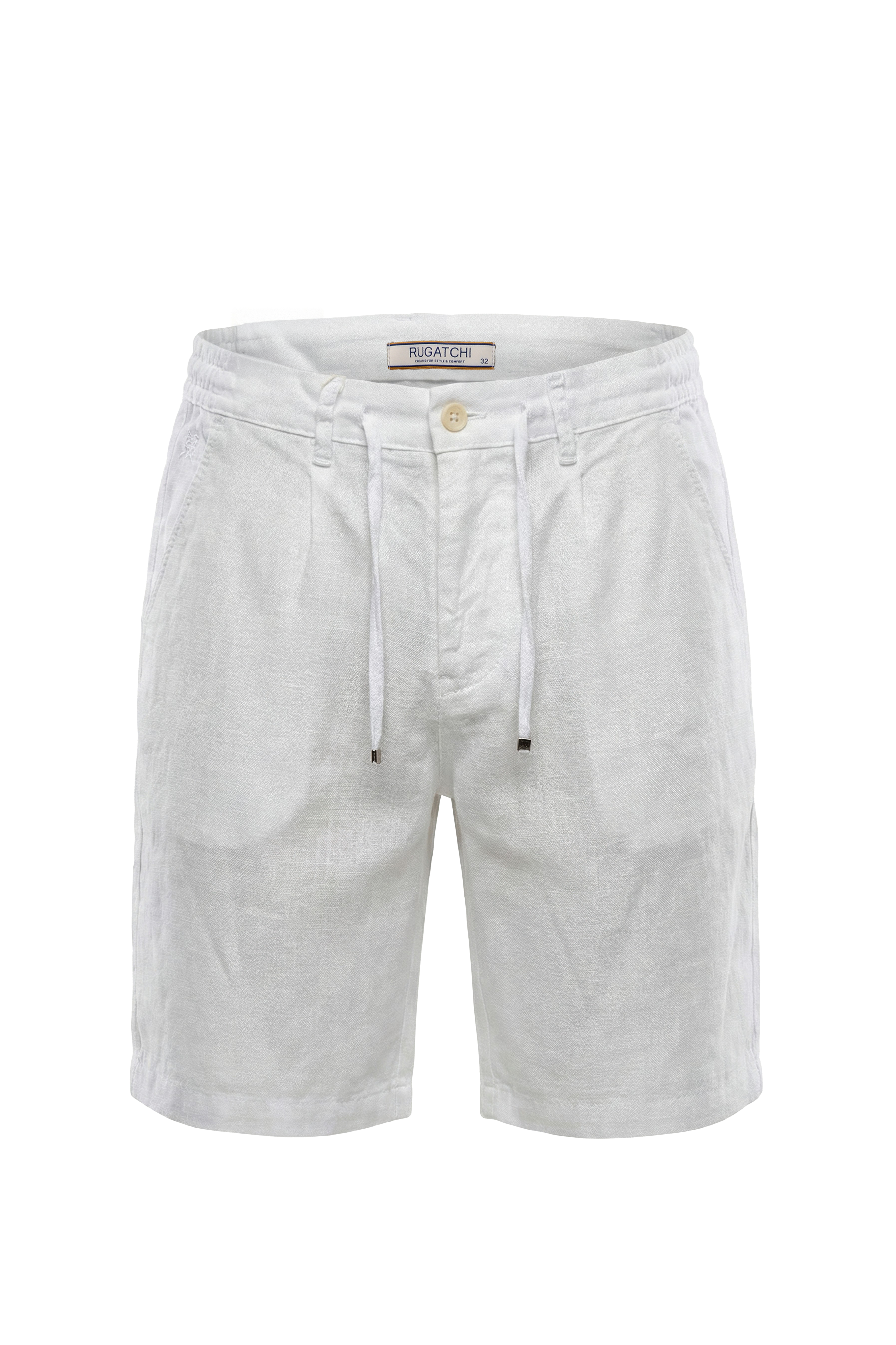 Erkek Keten Dokulu Fermuarlı Şort