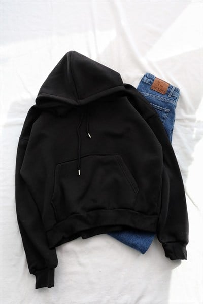 Sırt Melek Taşlı 3iplik Şardonlu Sweat