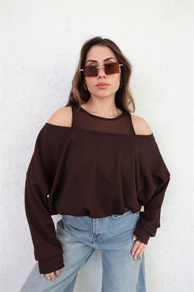 Tül Astarlı Modal Sweat