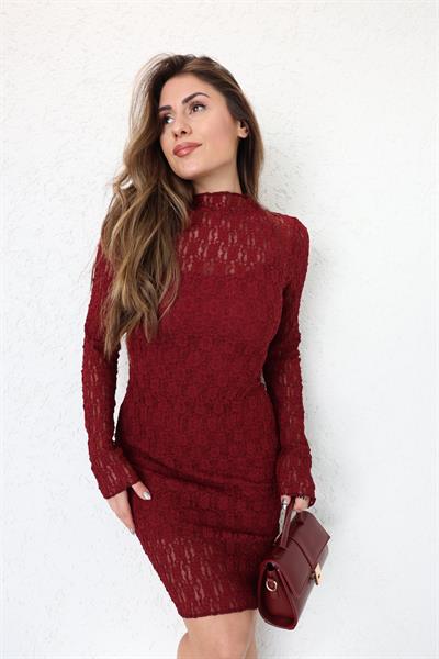 Mini Dantelli Elbise