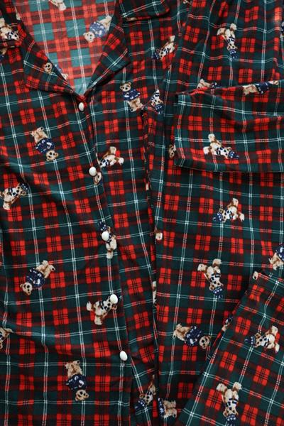 Düğmeli Desenli Pijama Takım
