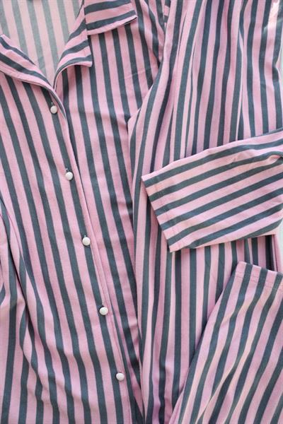 Düğmeli Desenli Pijama Takım