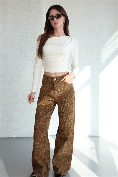 Etnik Desen Plazzo Jean