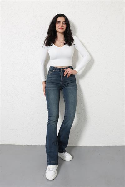 İspanyol Paça Tintli Jean