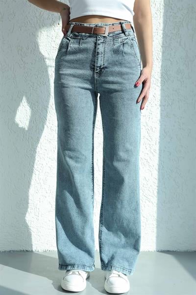 Kemerli Plazzo Pantolon