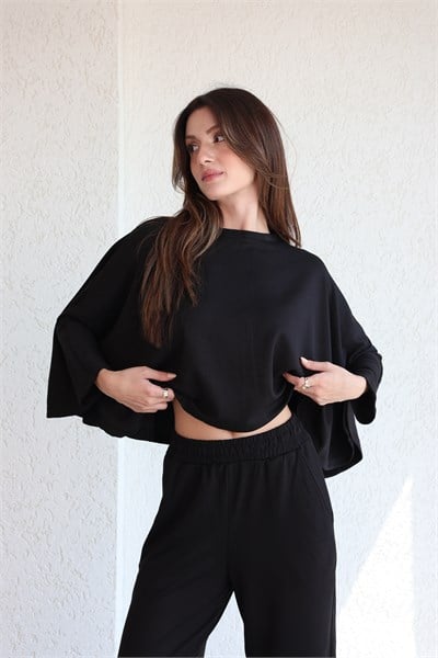 Yarasa Kol Oysh Pantolon Bluz Takım
