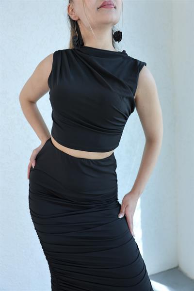 Sendy Büzgülü Etekli Takım