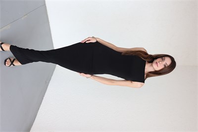 Sırt Açık Maxi Sendy Elbise