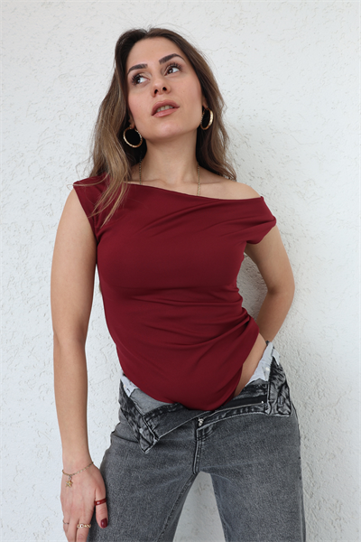 Kayık Yaka Dalgıç Bodysuit