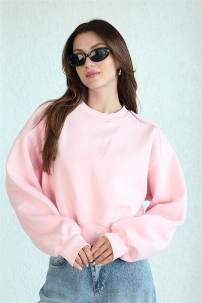 O Yaka Basic Crop Sweat