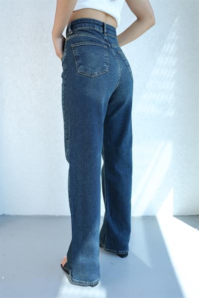 Likralı Dökümlü Plazzo Jean