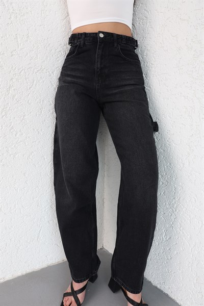 Kemer Detaylı Baggy Jean