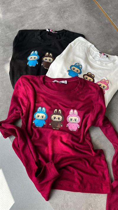 Bisiklet Yaka LBB Baskı Bluz