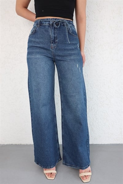 Beli Bağcıklı Plazzo Pantolon