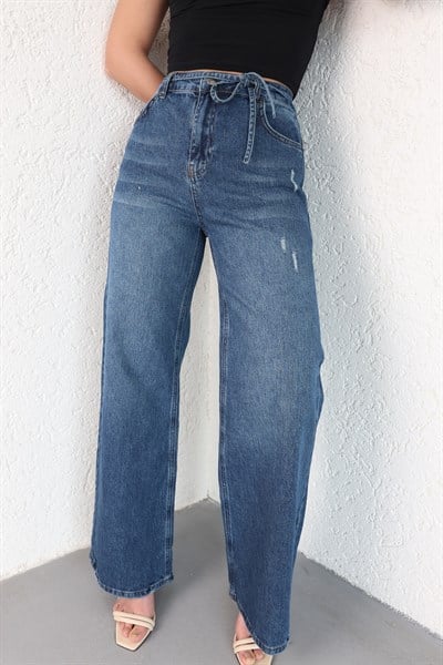Beli Bağcıklı Plazzo Pantolon