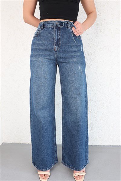 Beli Bağcıklı Plazzo Pantolon