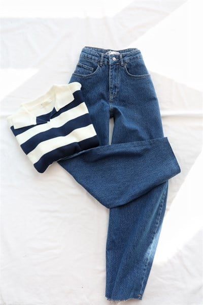 Paça Kesik Barrel Jean