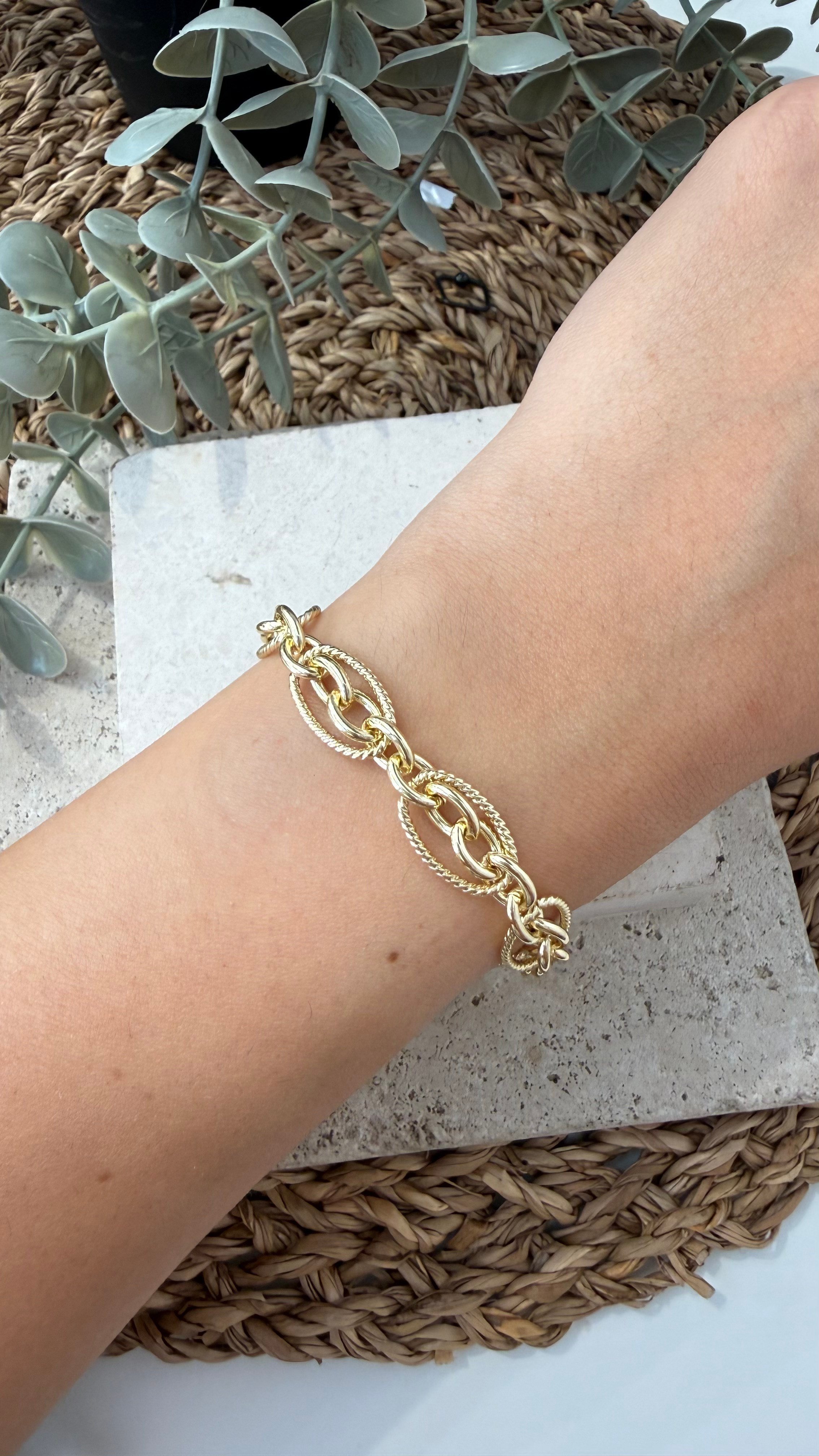 Cm Jewel 14K Gold Renk Bileklik