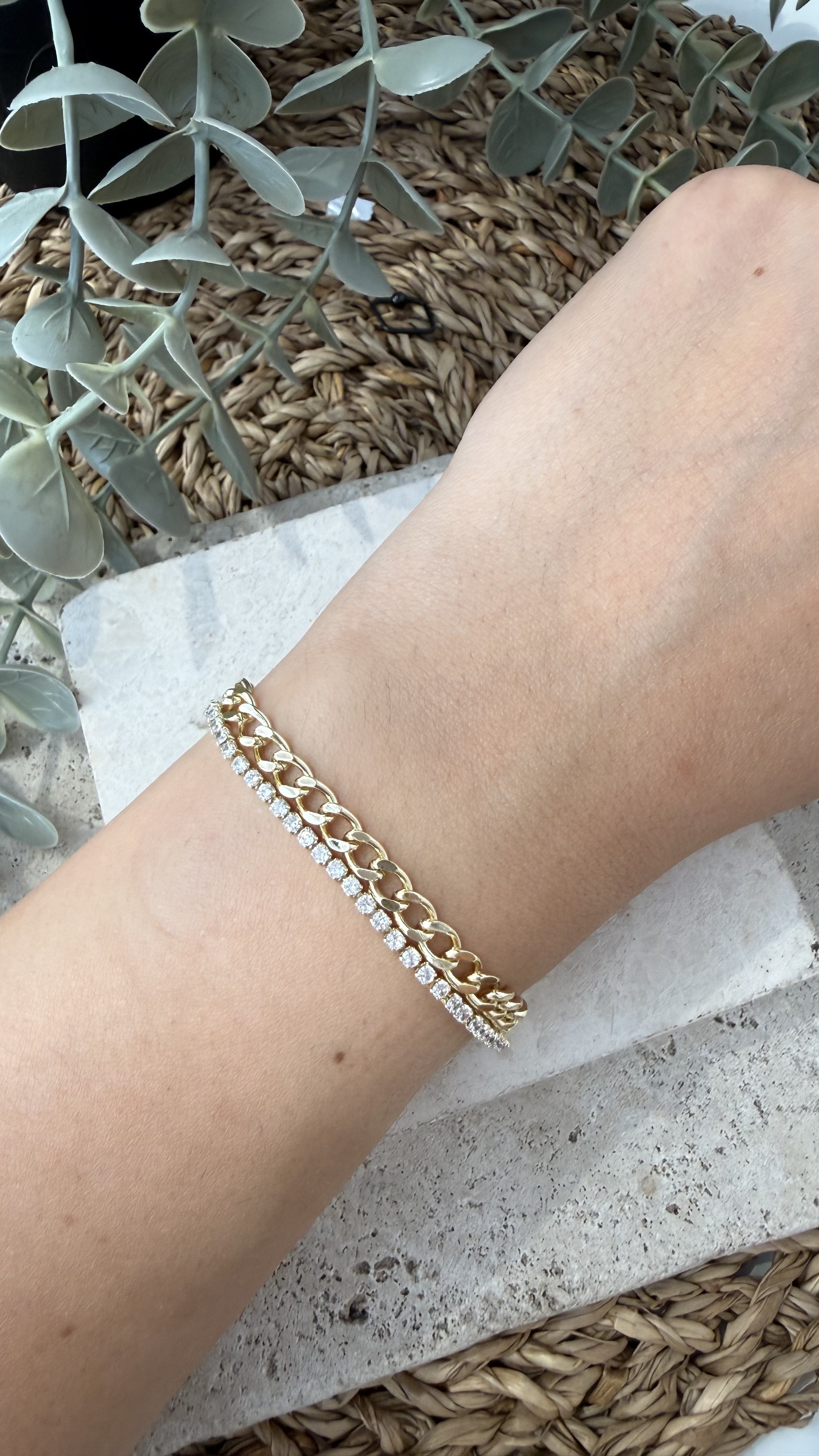 Cm Jewel 14K Gold Renk Bileklik