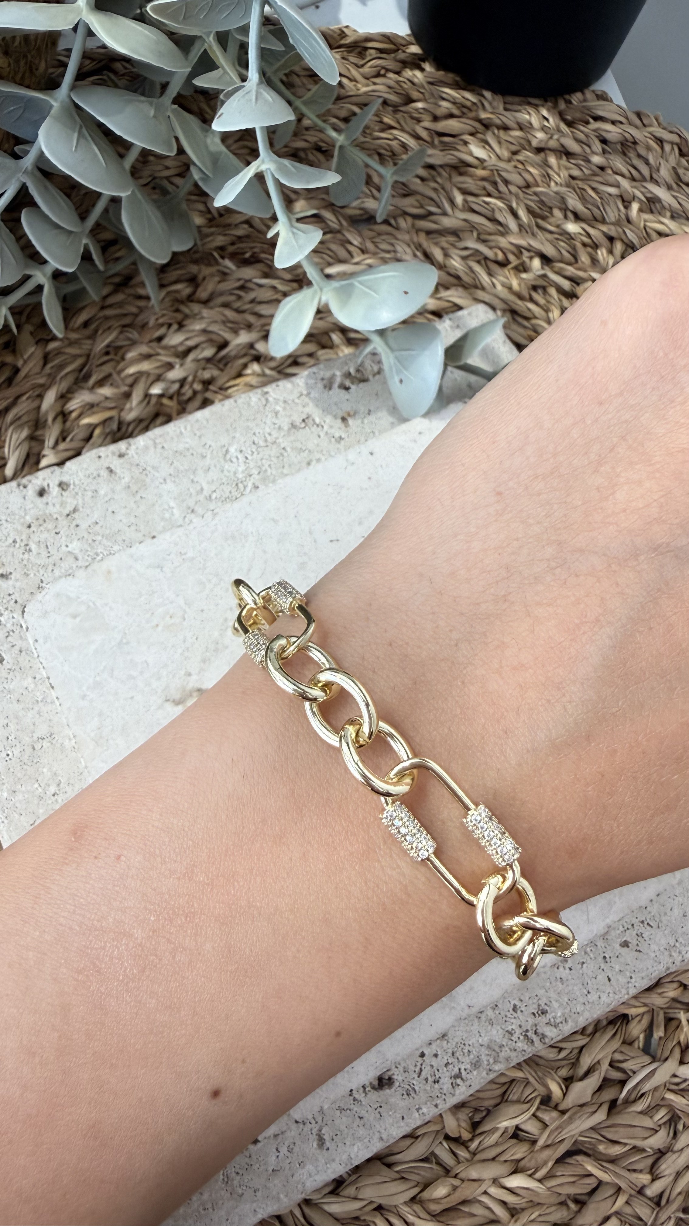 Cm Jewel 14K Gold Renk Bileklik
