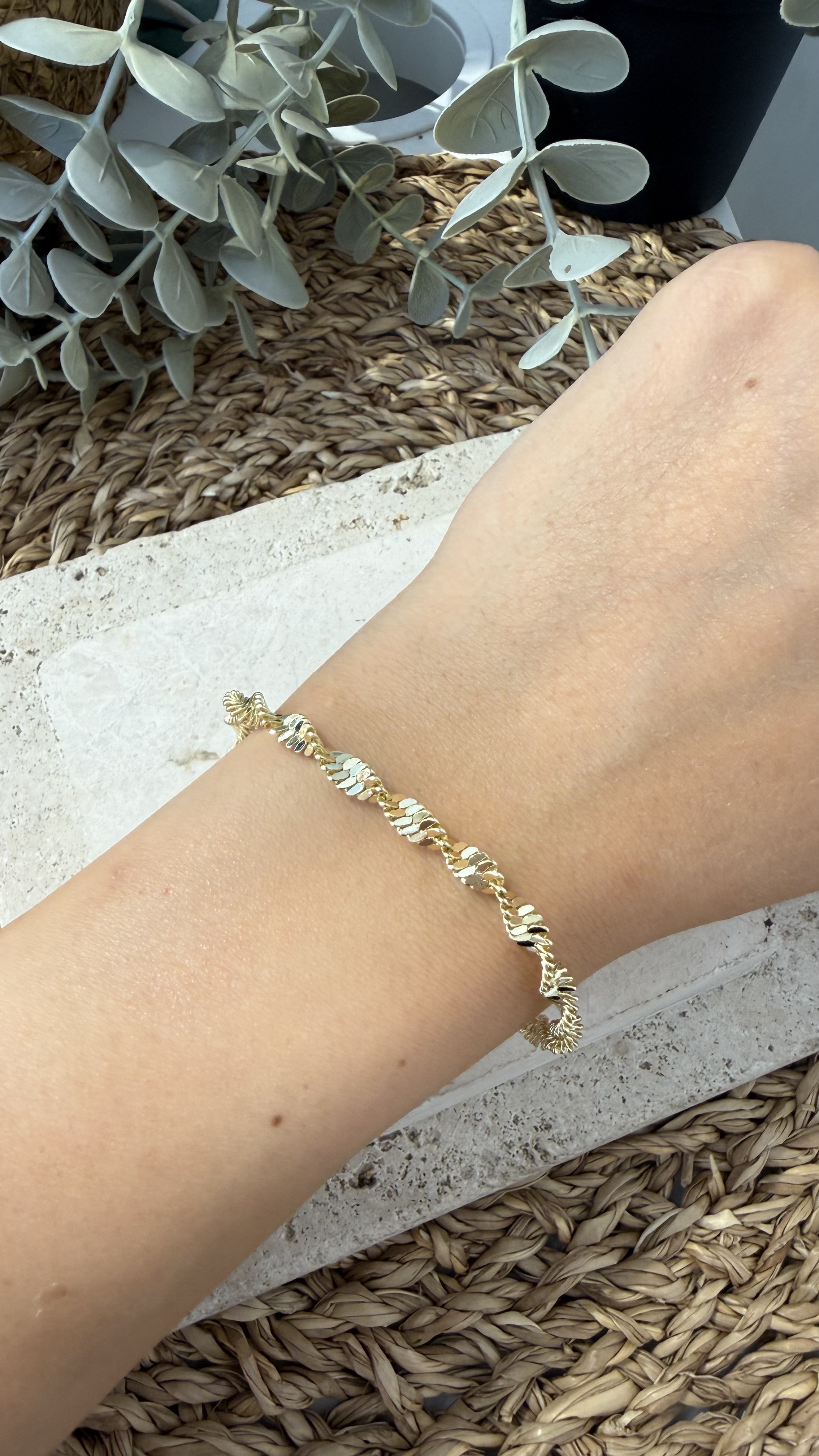 Cm Jewel 14K Gold Renk Bileklik