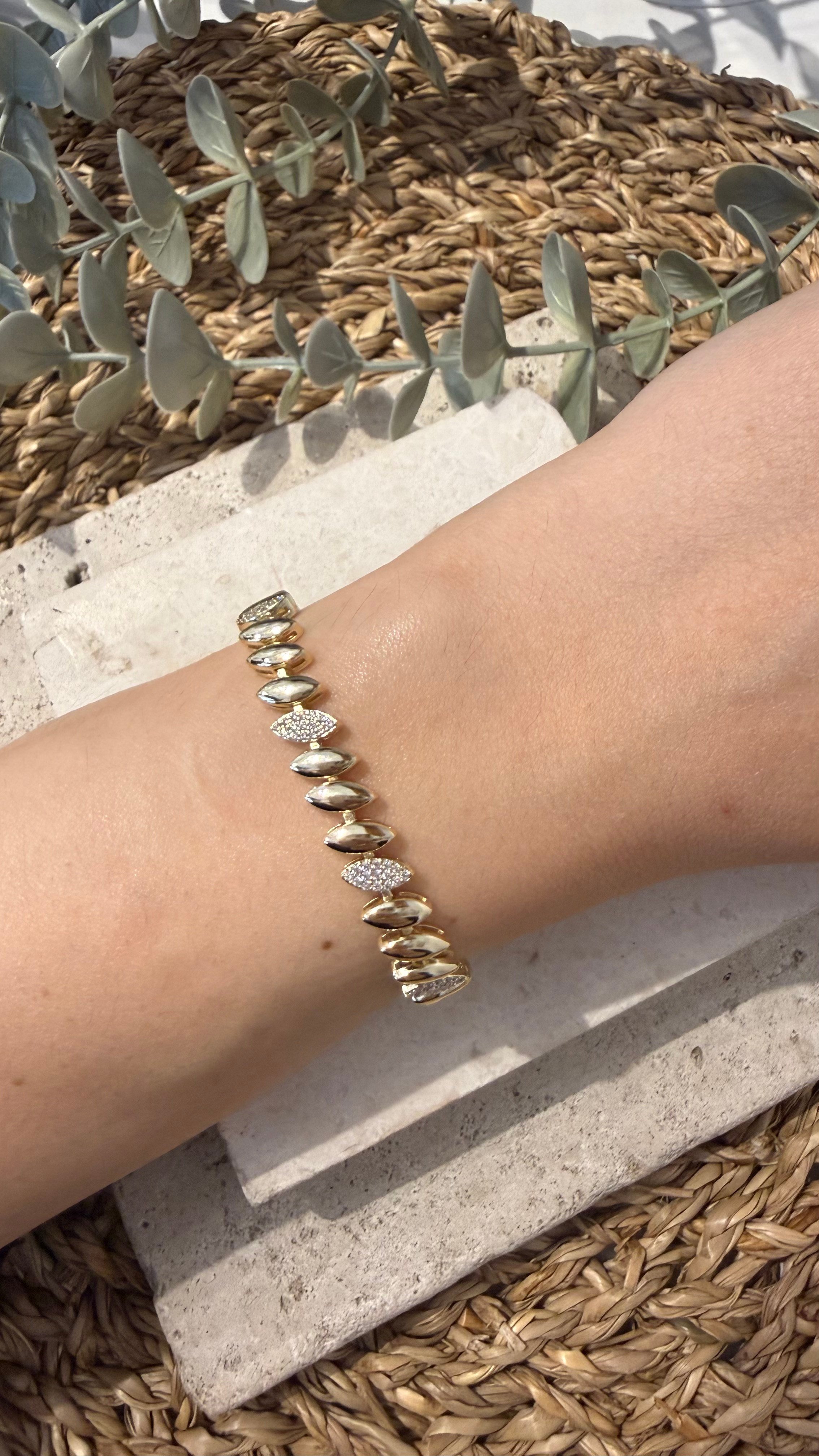 Cm Jewel 14K Gold Renk Bileklik