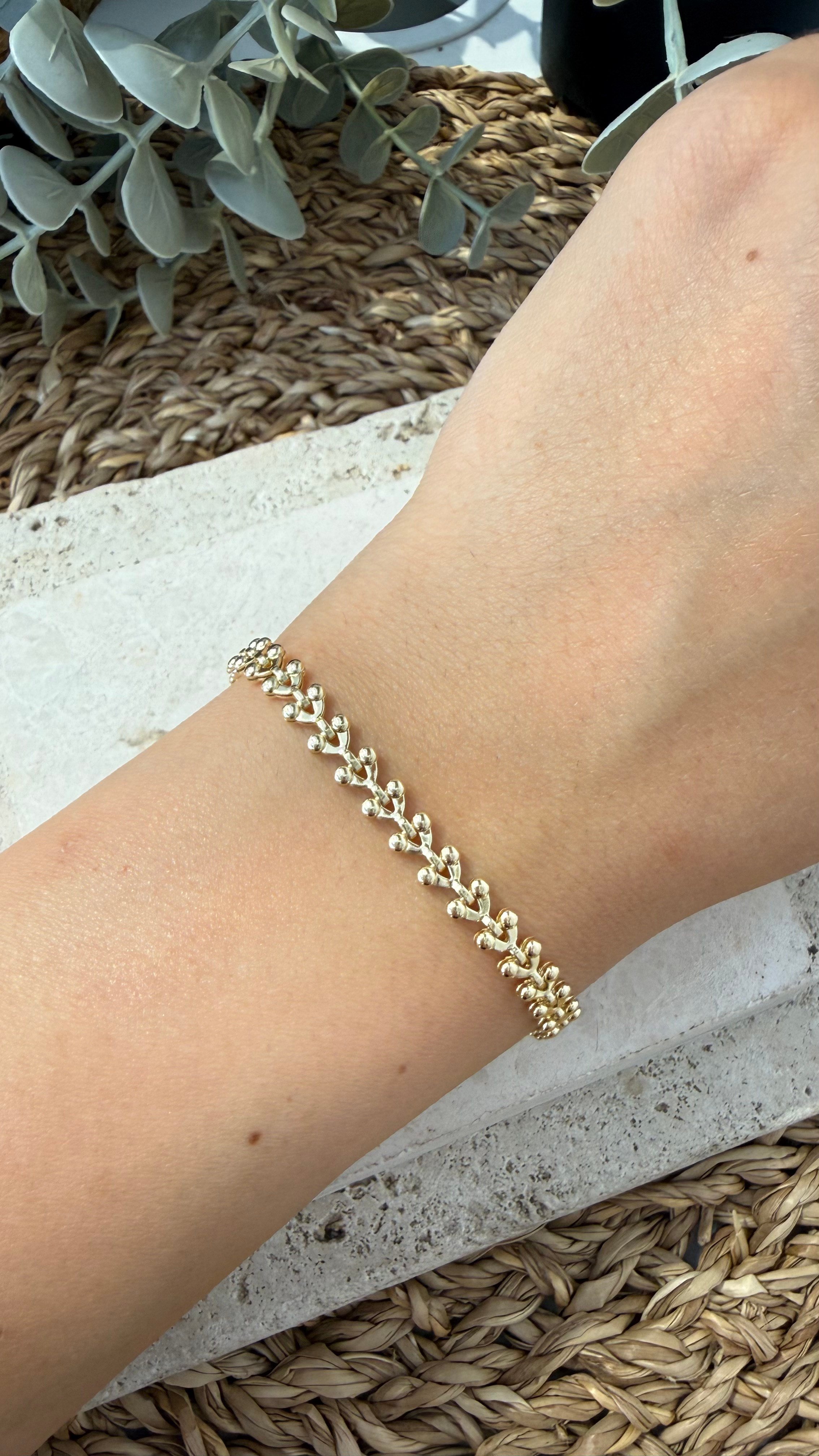 Cm Jewel 14K Gold Renk Bileklik