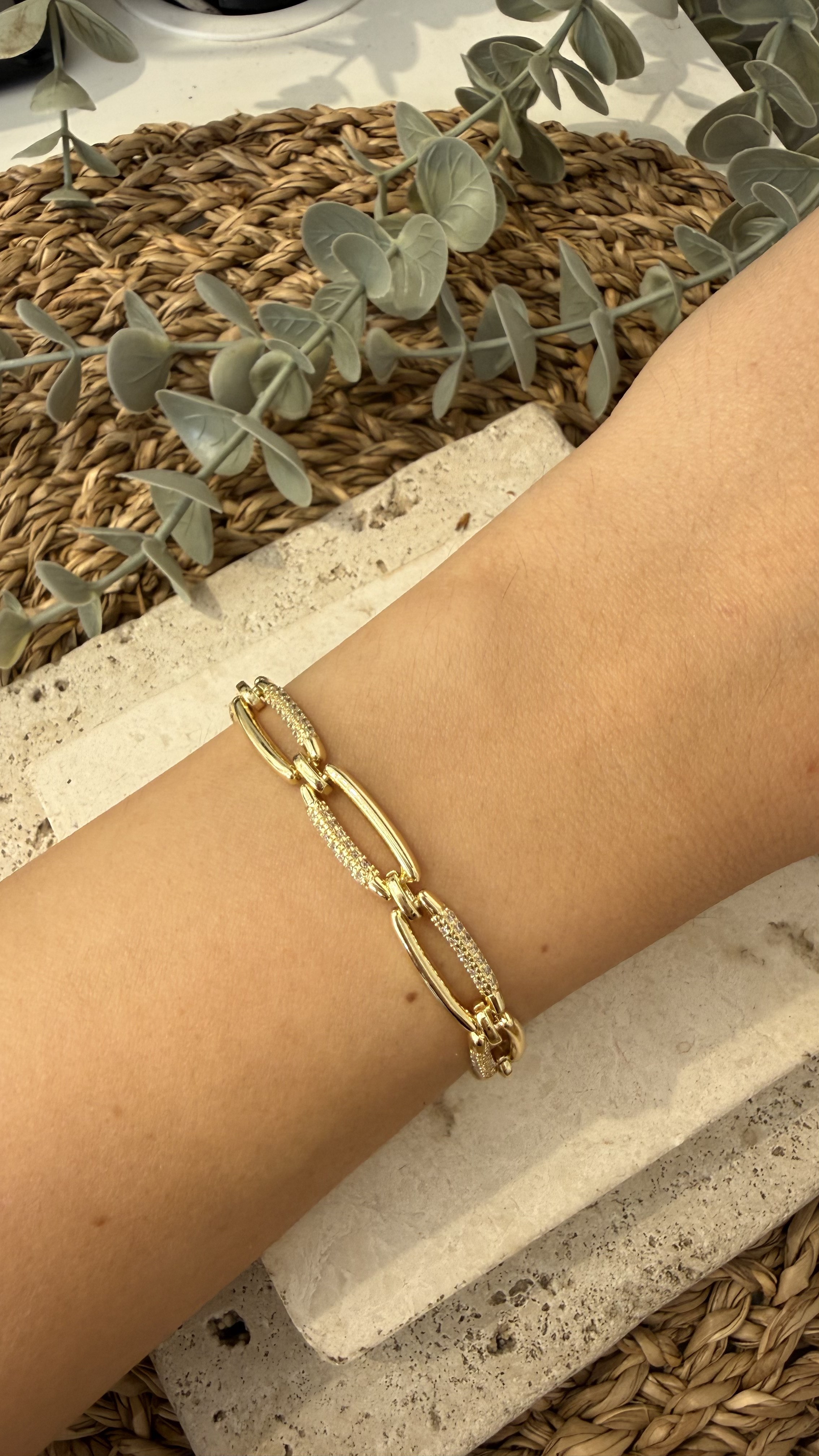 Cm Jewel İthal Gold Renk Bileklik
