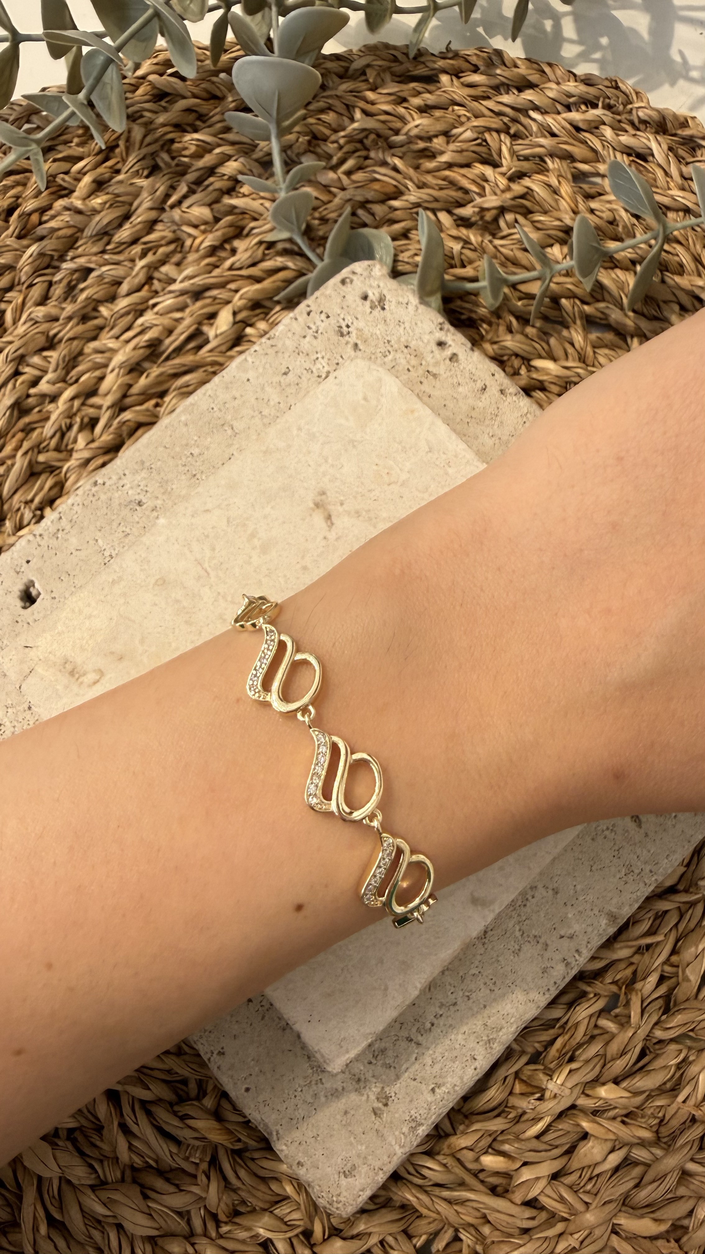 Cm Jewel İthal Gold Renk Bileklik