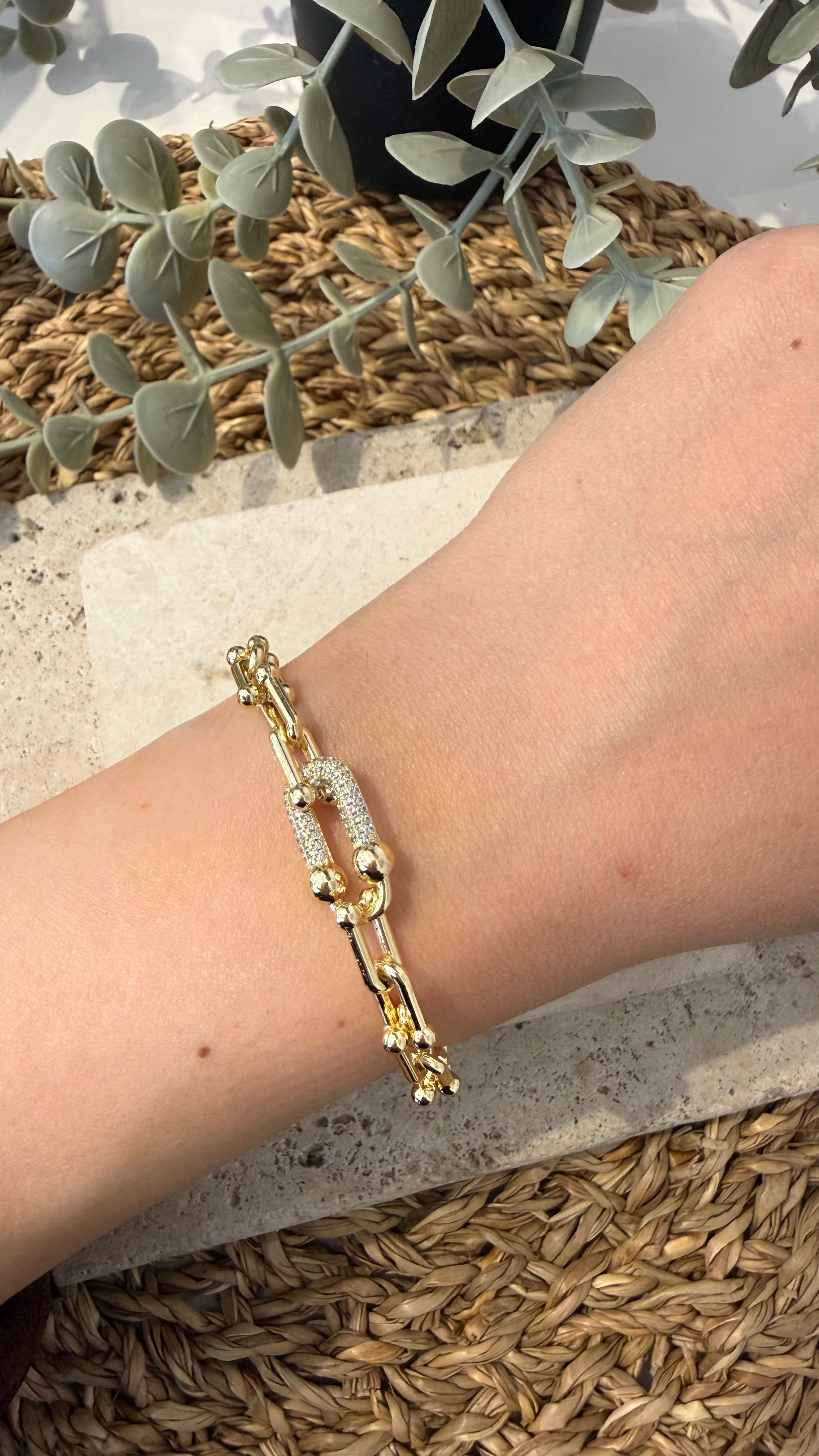 Cm Jewel İthal Gold Renk Bileklik