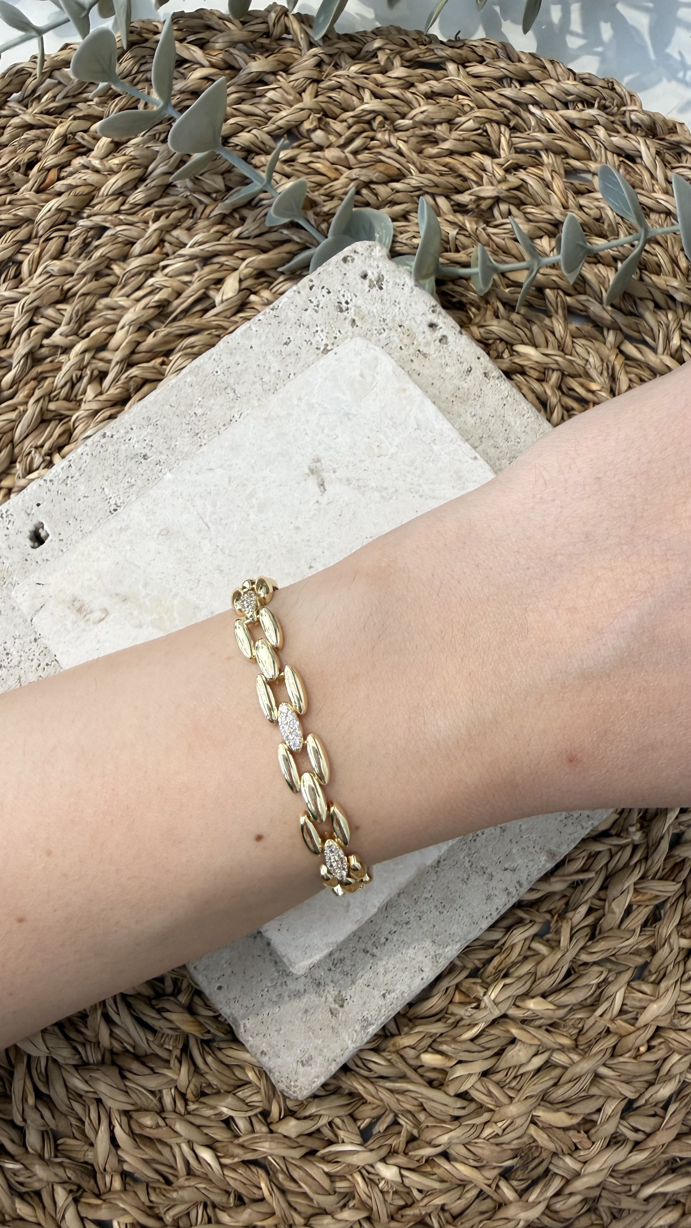 Cm Jewel İthal Gold Renk Bileklik