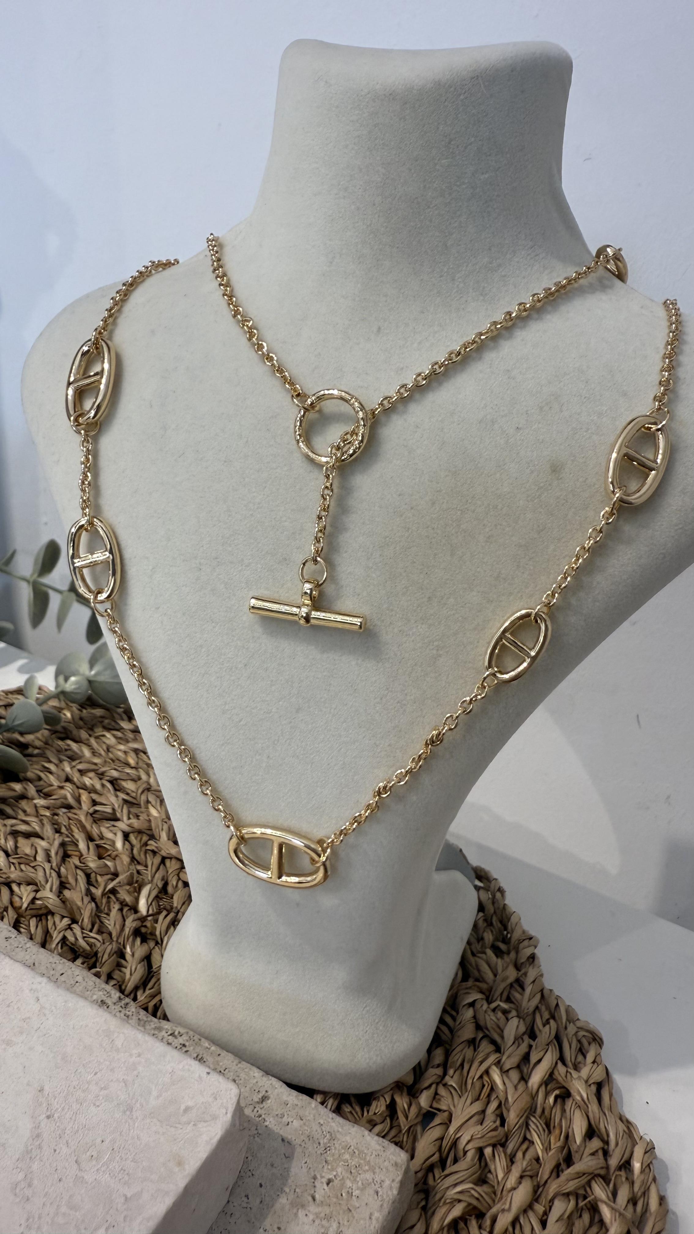 İthal Gold Renk Kolye 
