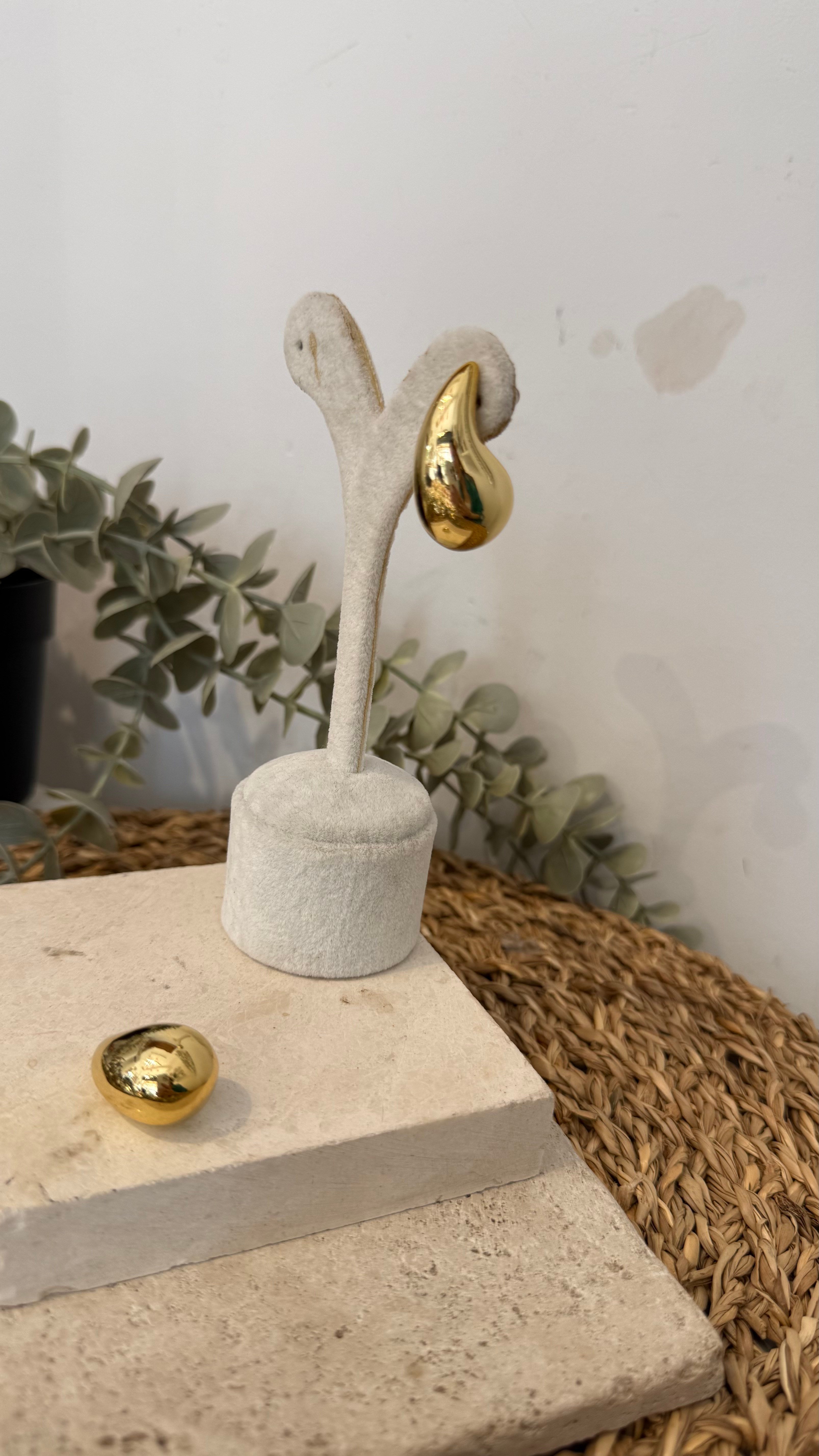 İthal Gold Renk Küpe
