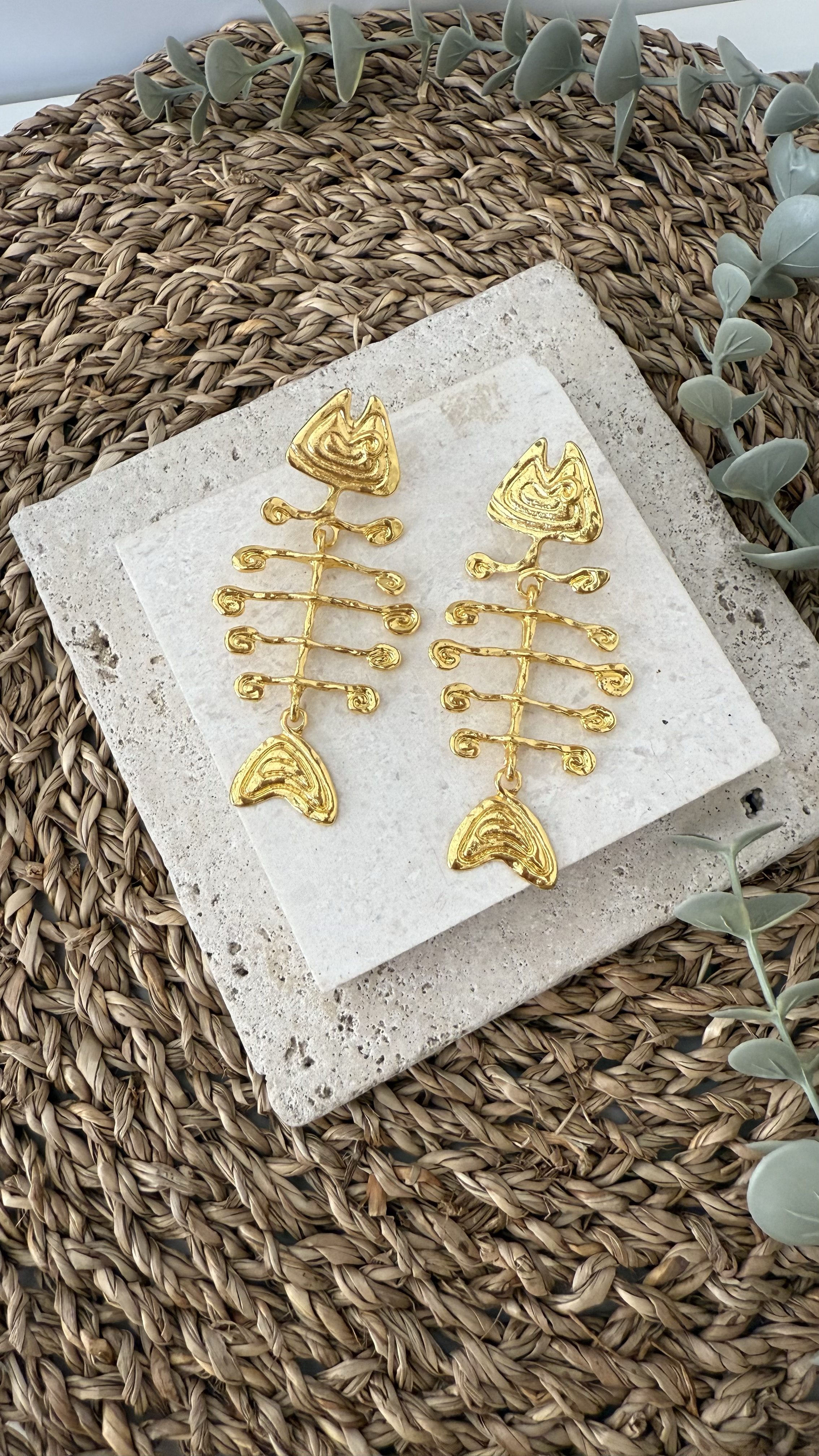 İthal Gold Renk Küpe