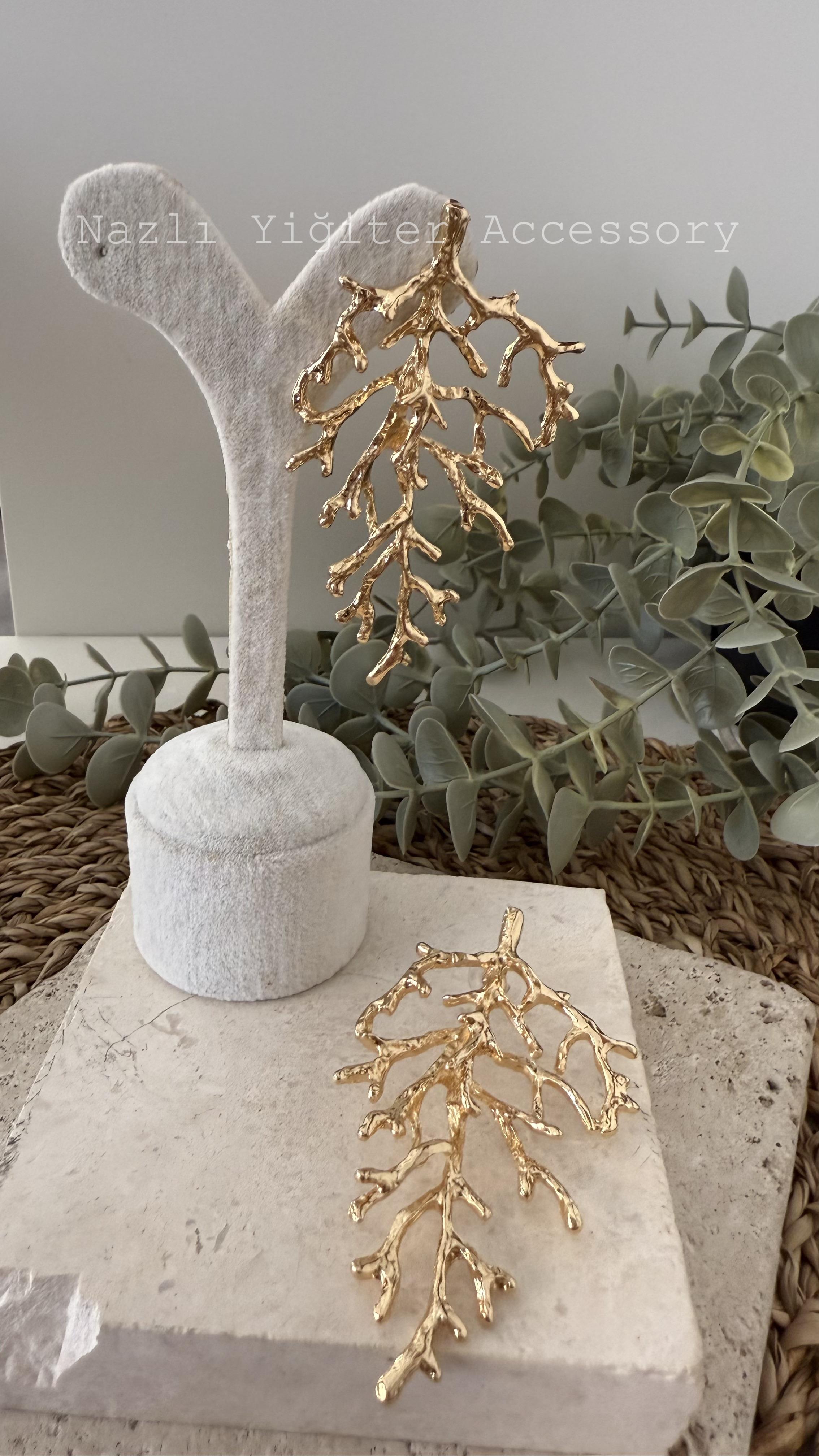 İthal Gold Renk Küpe