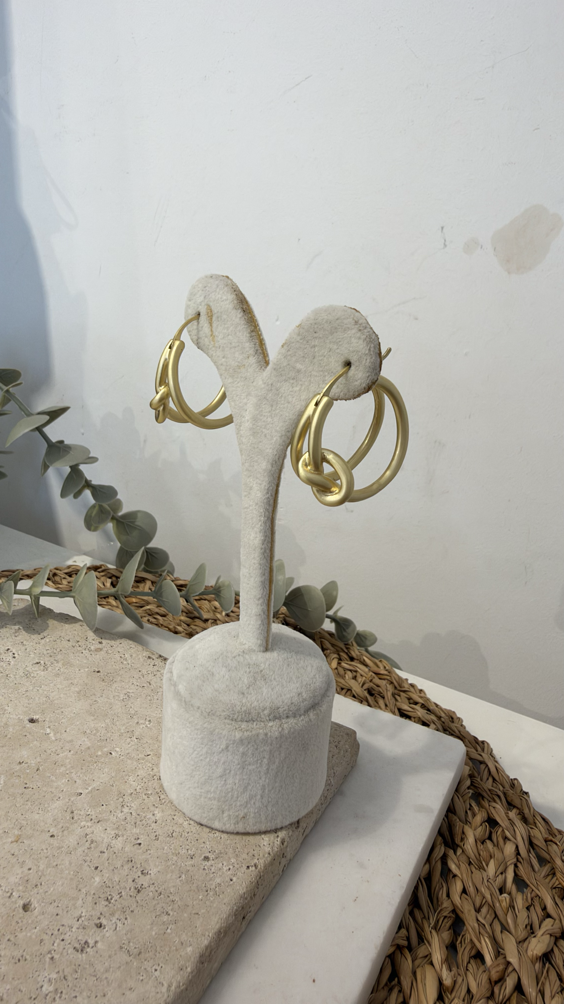 İthal Gold Renk Küpe