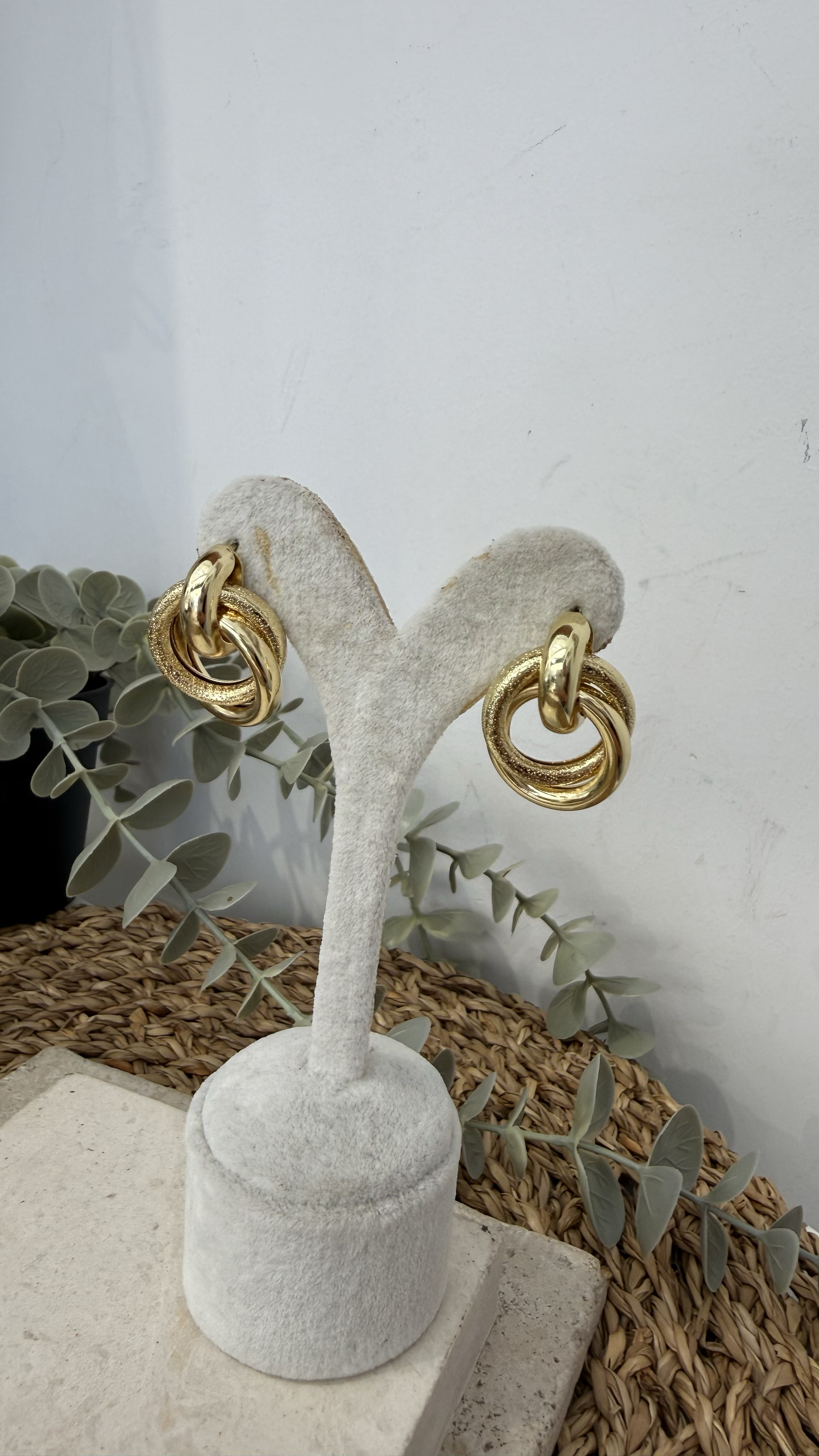 İthal Gold Renk Küpe
