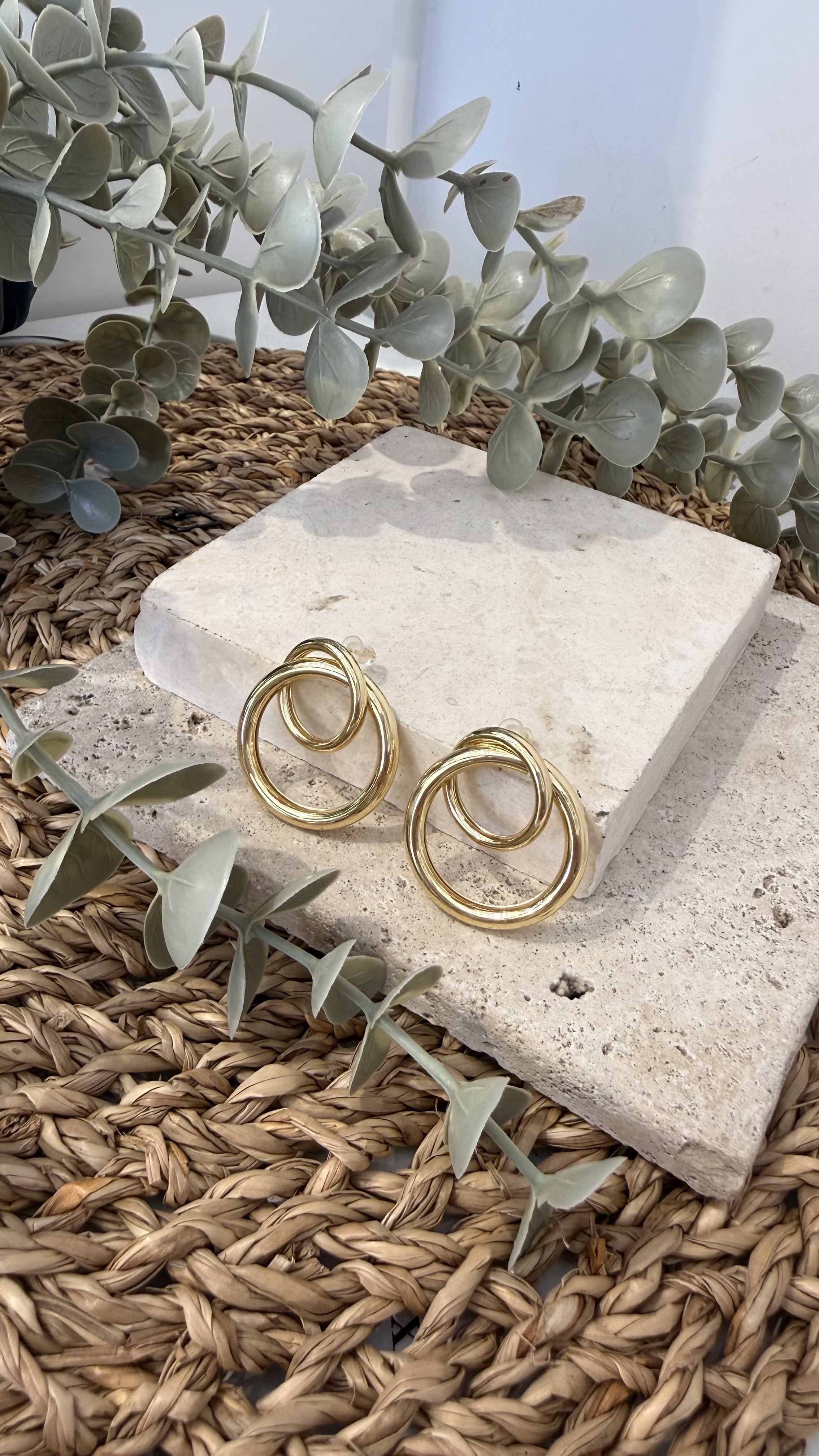 İthal Gold Renk Küpe