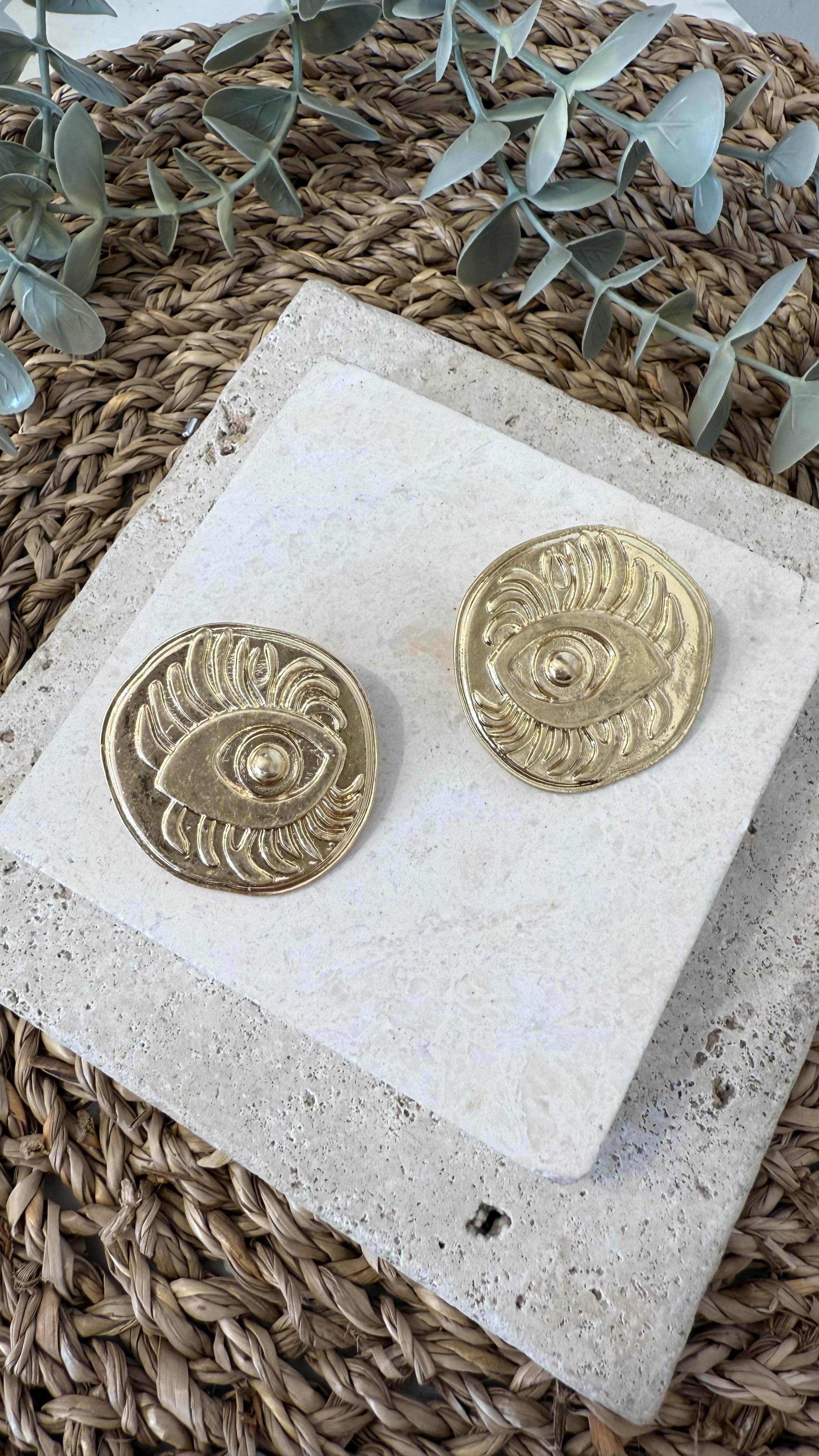 İthal Gold Renk Küpe