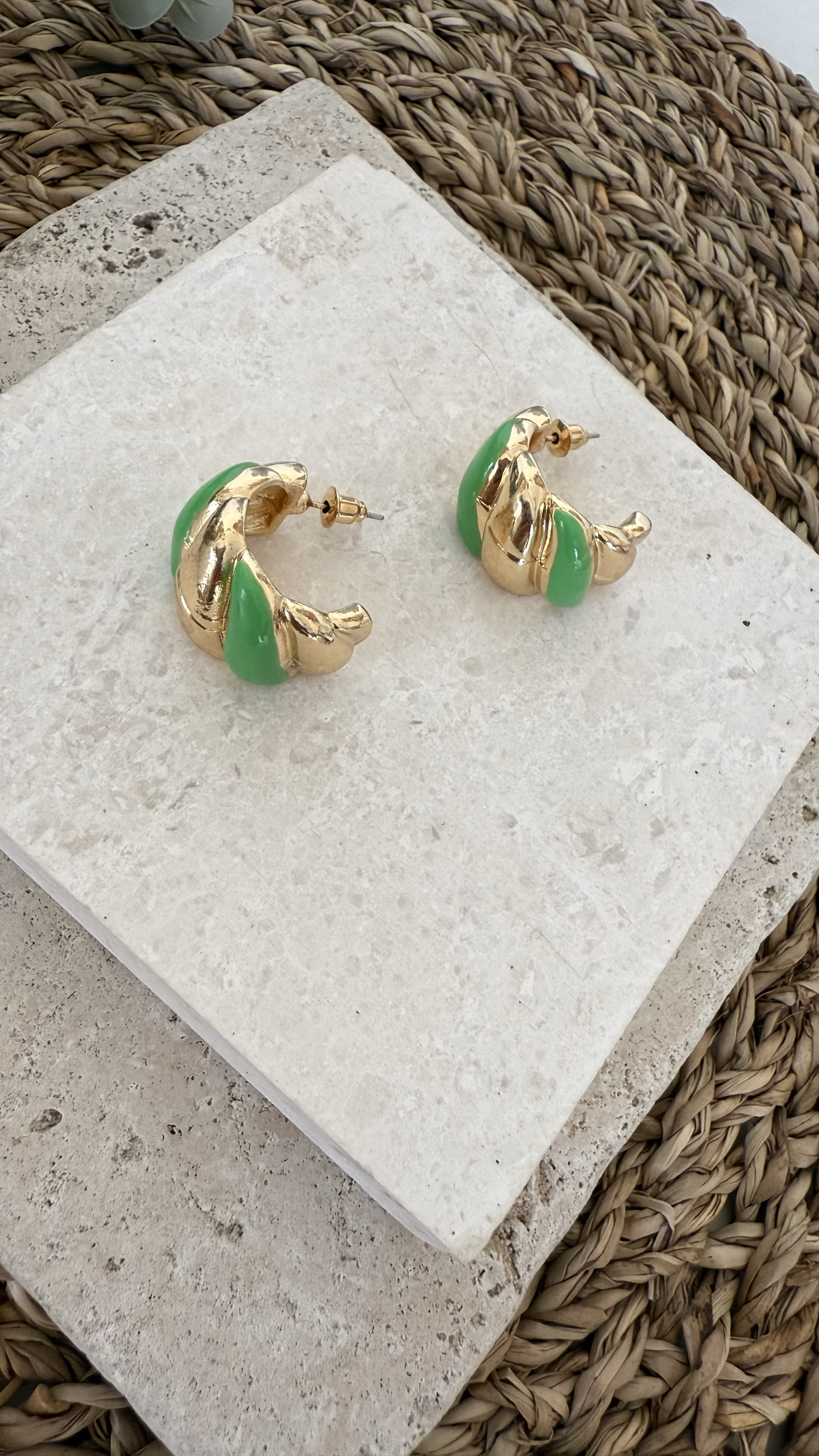 İthal Gold Renk Küpe