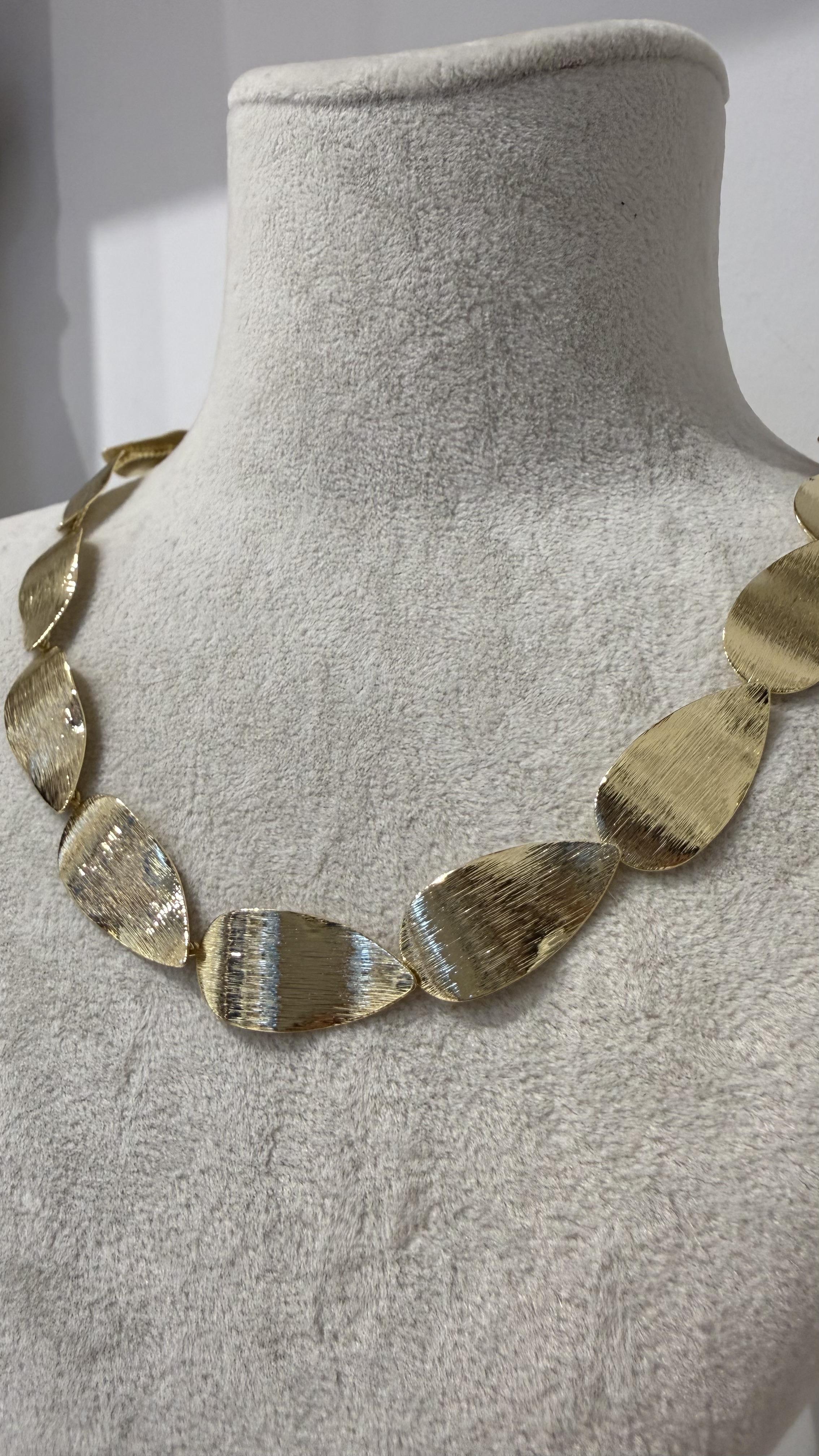 İthal Gold Renk Pul Kolye 40+5 cm