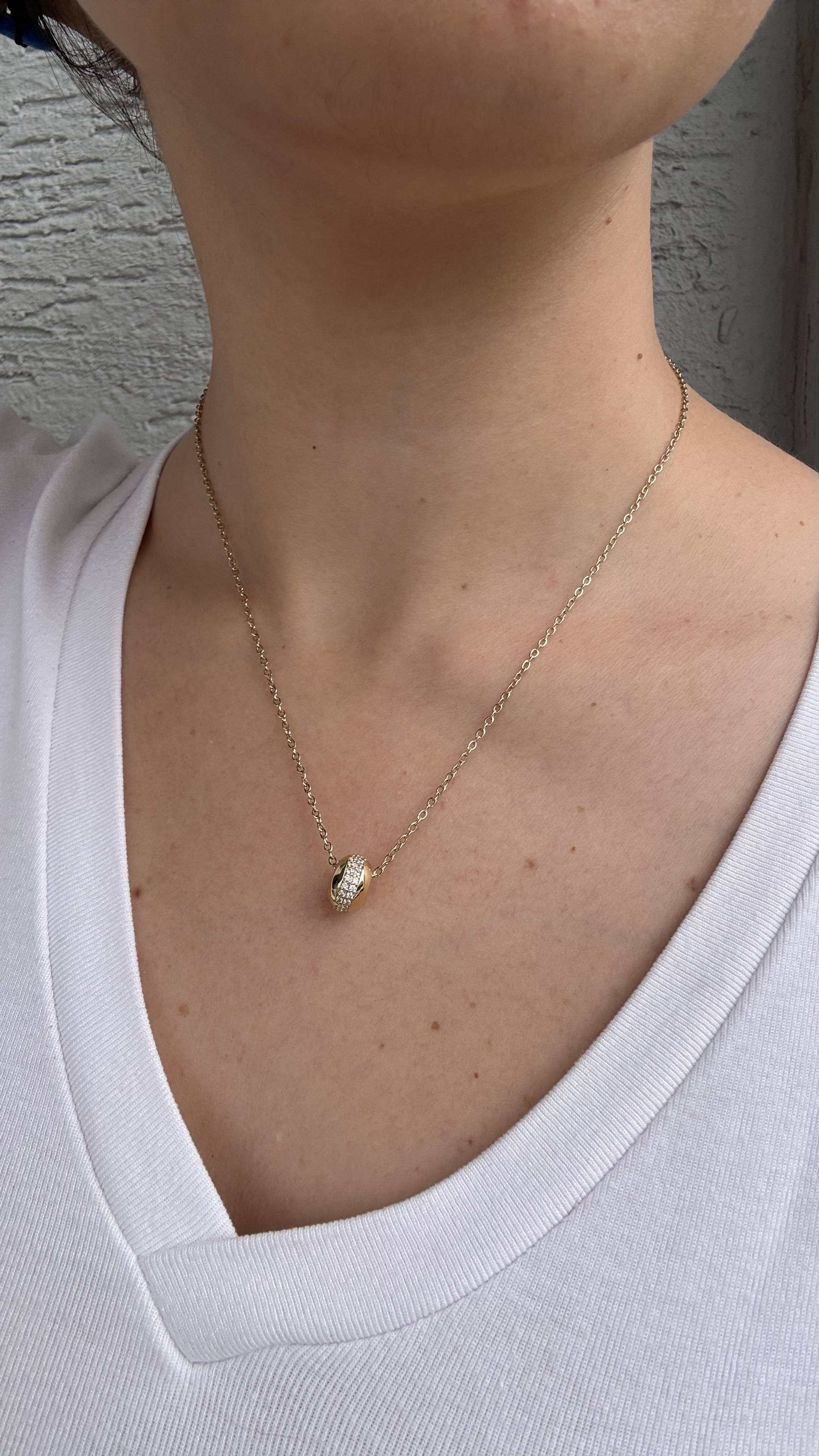 Xuping Gold Renk 14k Kolye 45+5cm