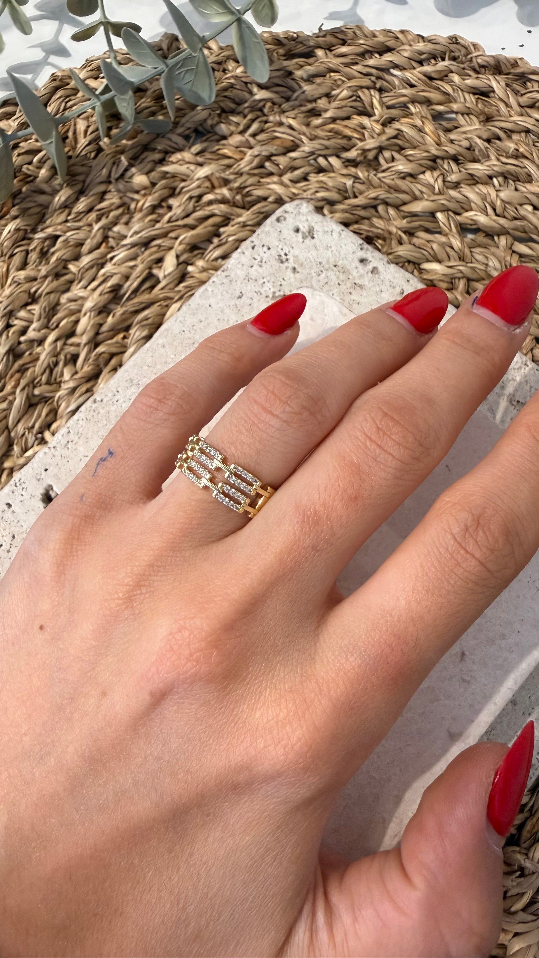 Xuping Gold Renk 14k Yüzük