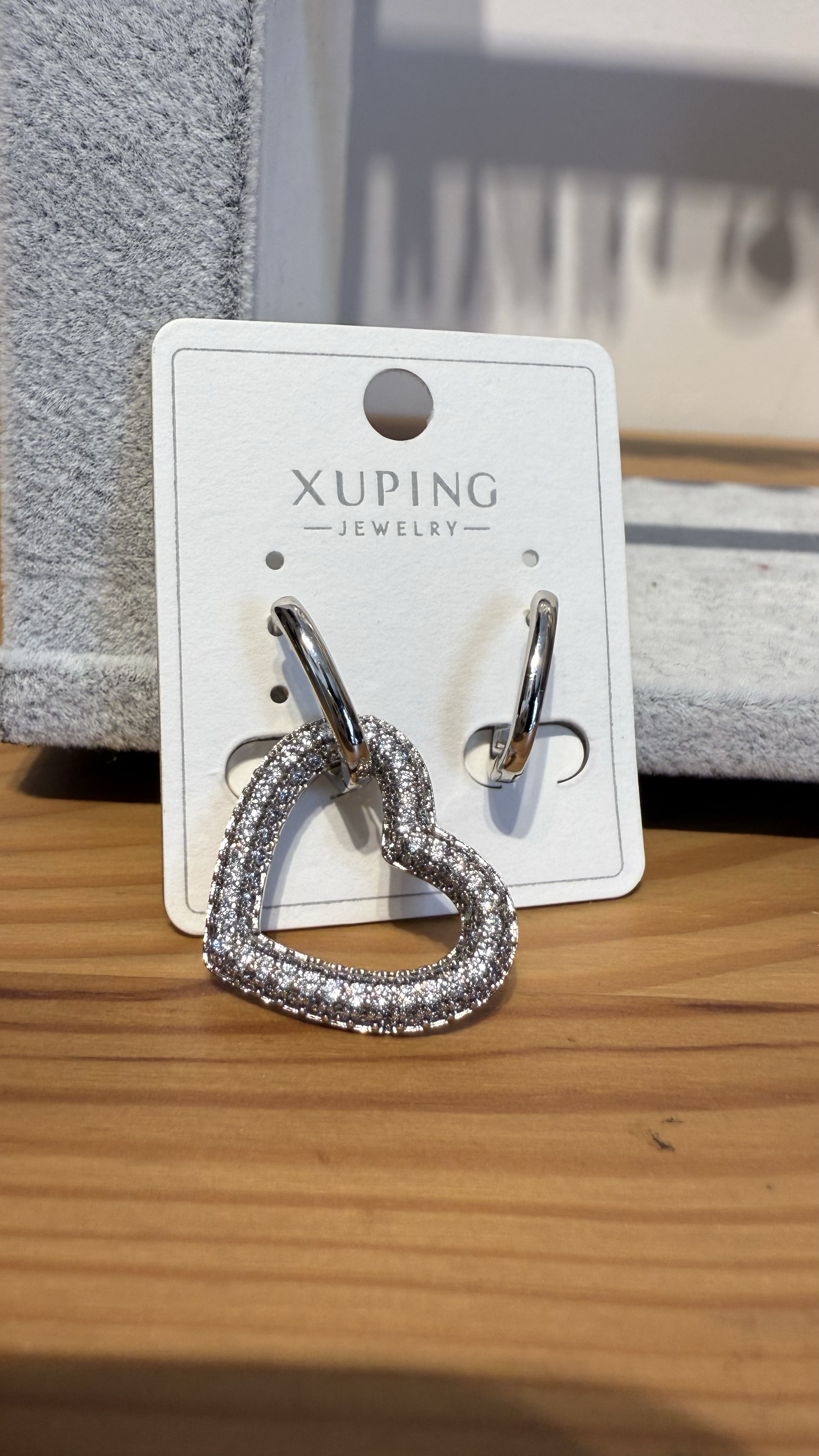 Xuping Gümüş Kalpli Küpe