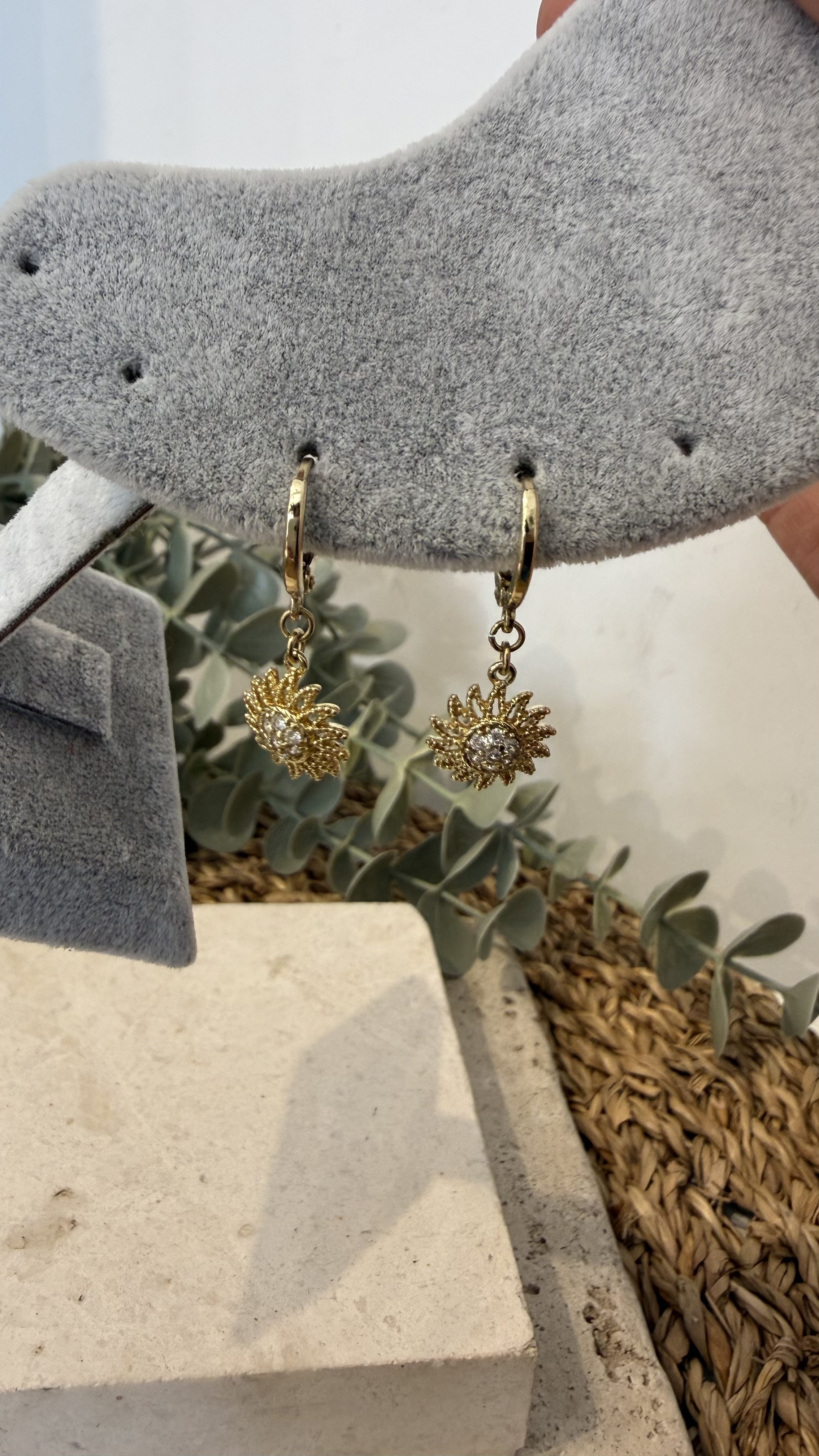 Xuping Özel Seri 14k Gold Renk Küpe