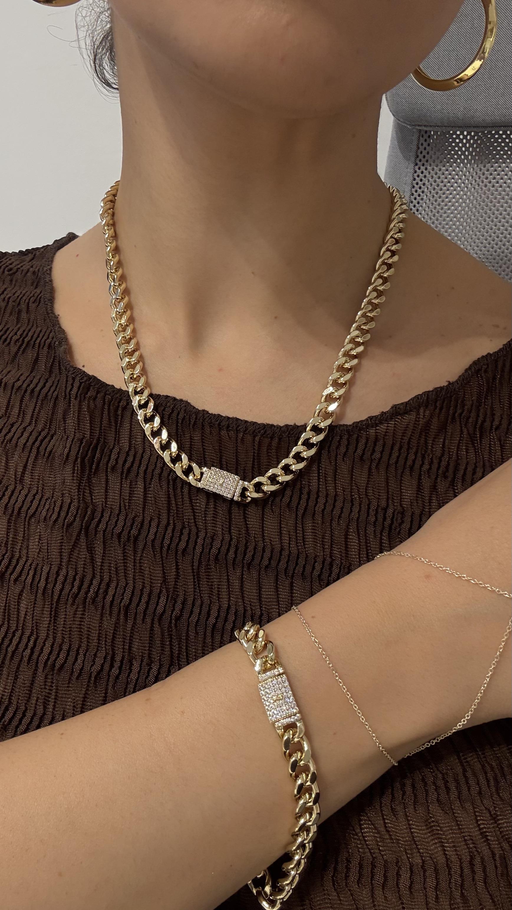 Xuping Özel Seri Gold Renk 14k Kolye Bileklik Set