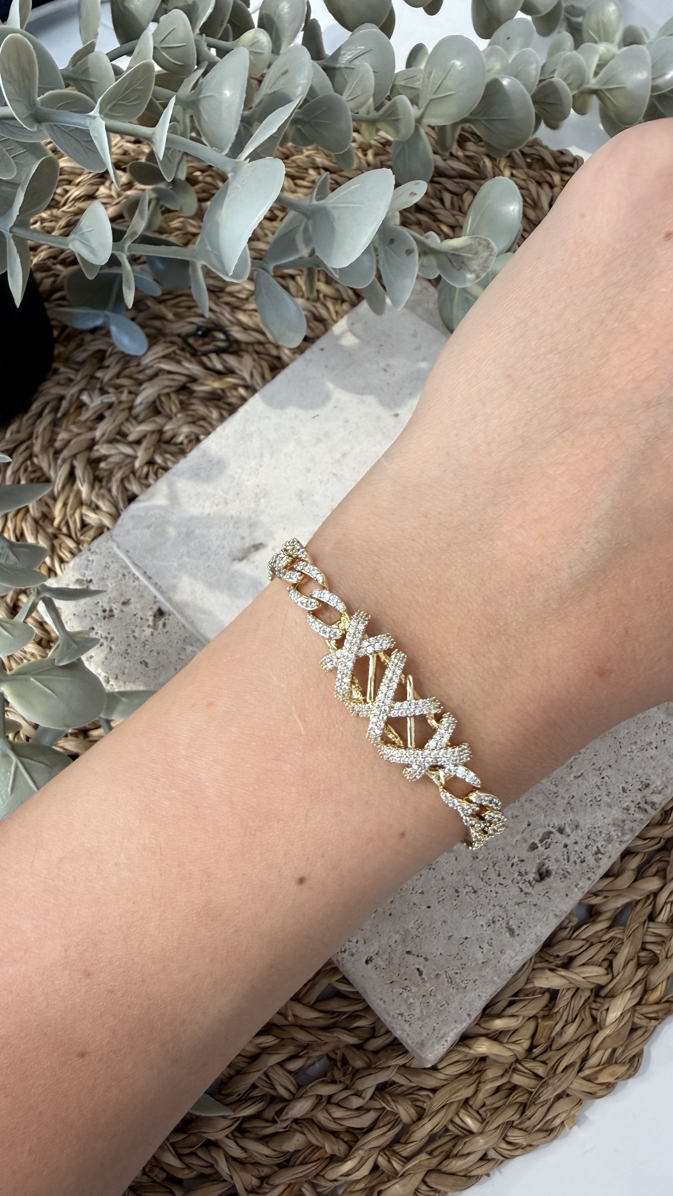 Xuping Özel Seri Gold Renk Gurmet 14k Bileklik
