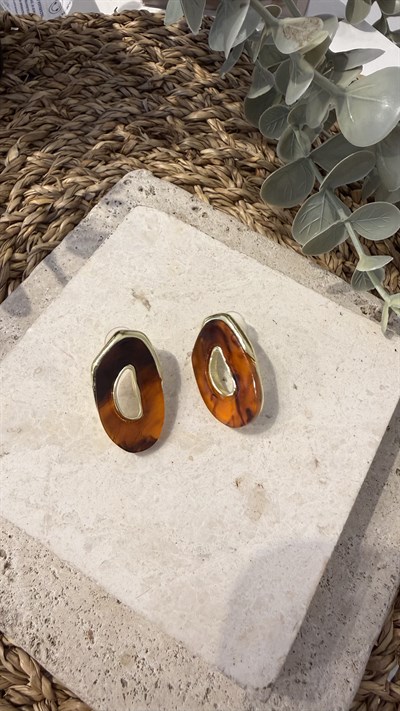 İthal Gold Renk Küpe
